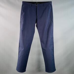 NEW YORK INDUSTRIE Size 32 Navy Cotton Blend Tuxedo Button Fly Dress Pants